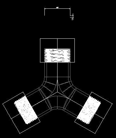 如何用CAD繪制一個三通管？