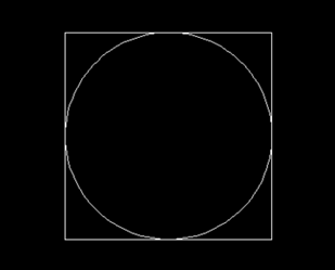 CAD如何在正方形里繪制內(nèi)切圓？